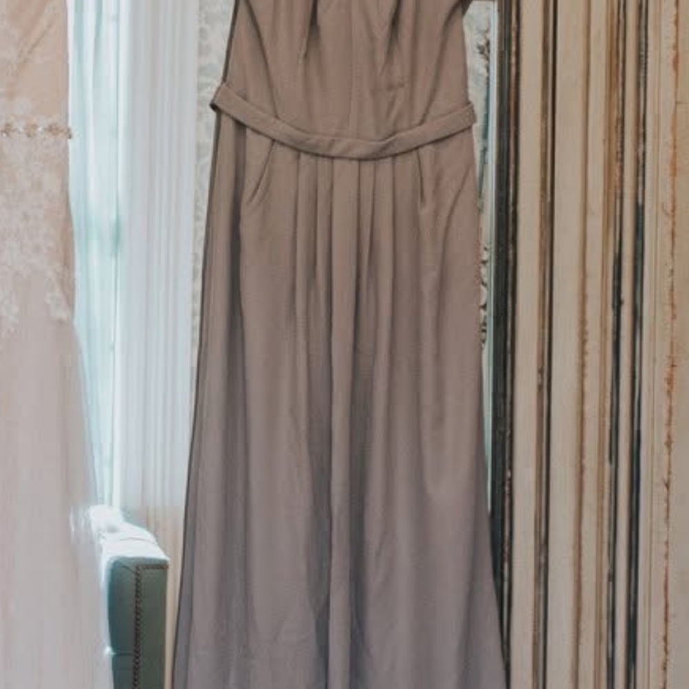 David's Bridal Sophisticated Gray Gown